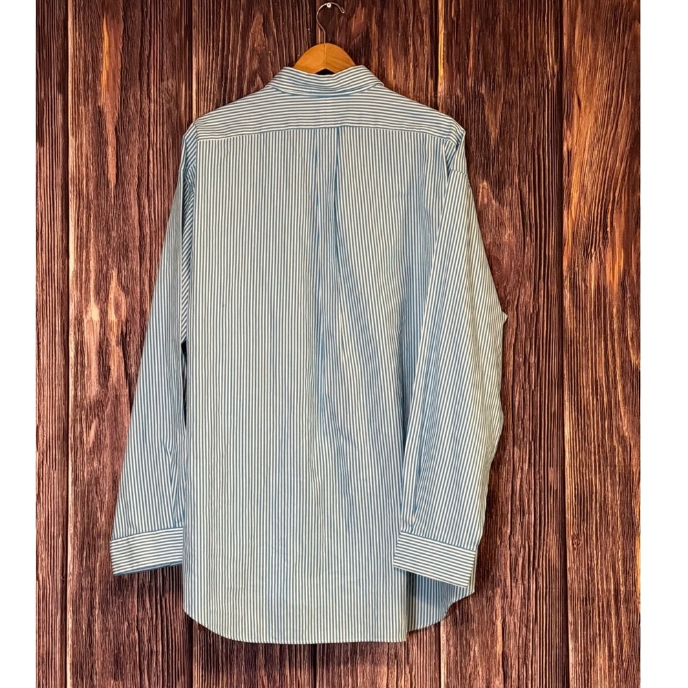 Polo Ralph Lauren Blake Shirt Mens XXL Blue White Stripe Cotton Button Down - Picture 3 of 13